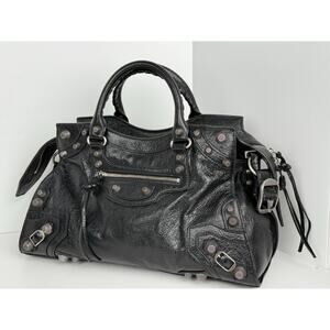 Balenciaga Le Cagole City First Bag Black Arena Storico Lambskin B-3